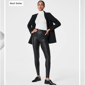 Spanx Brand New Faux Leather Leggings